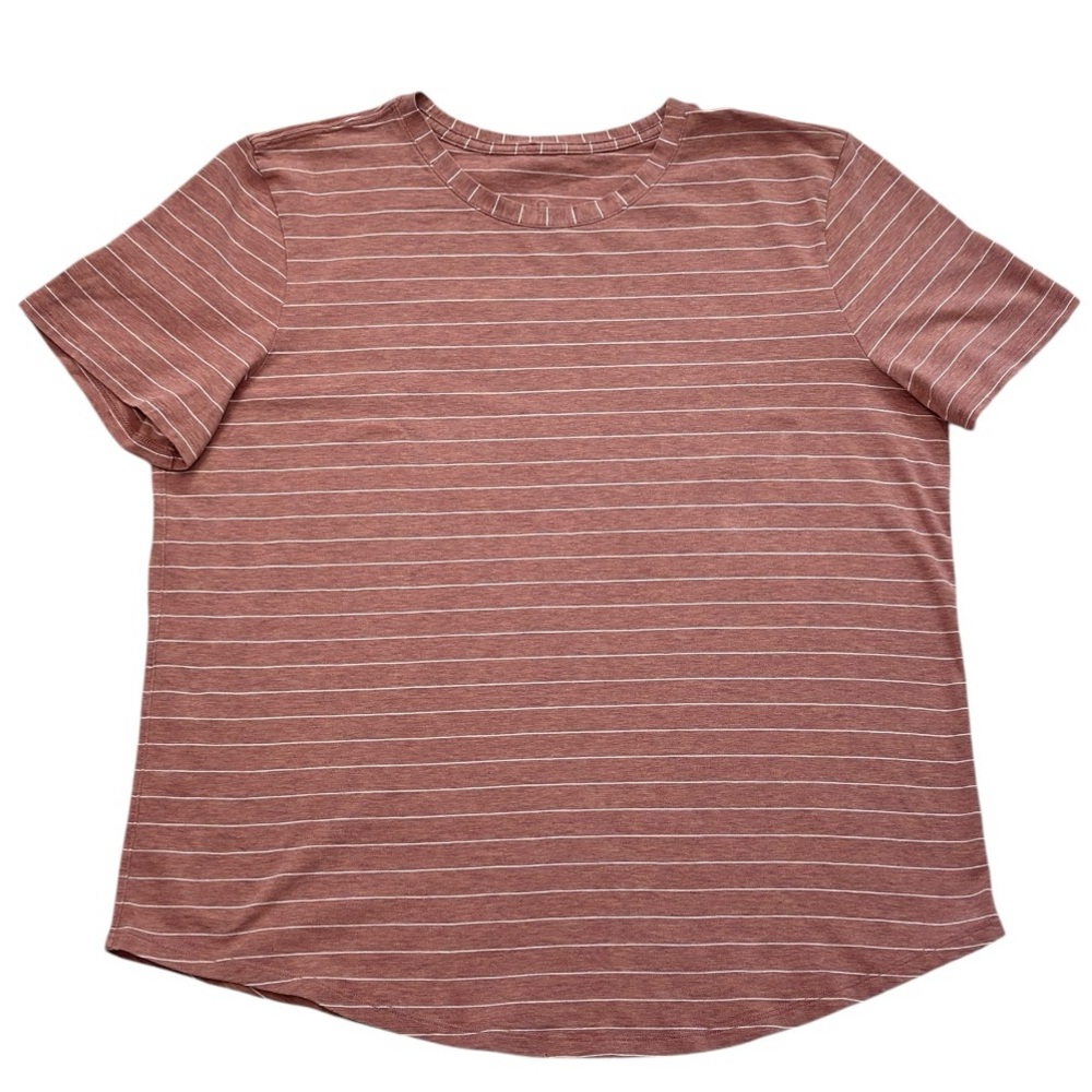 lululemon athletica Pink Striped Short Sleeve Tee - Picture 7 of 10